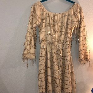 Gold sequence dress